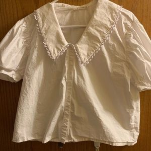 White Unique Vintage blouse!